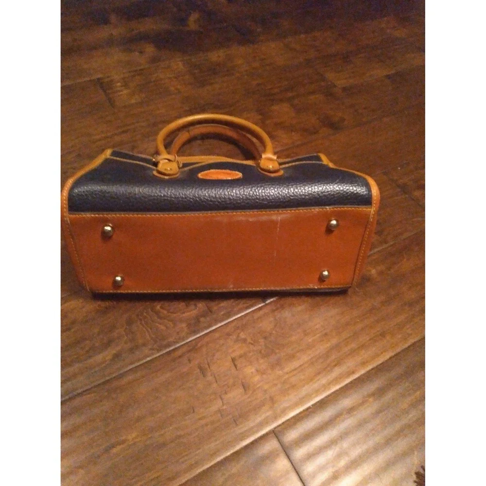 Dooney‎ & Bourke Satchel Handbag Top Handle Leather Trim Vintage Purse